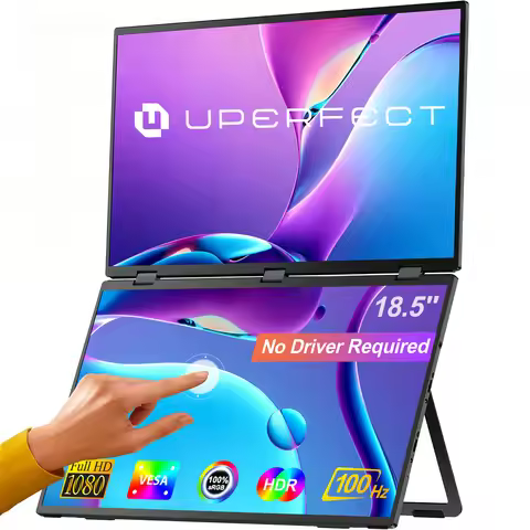 UPERFECT Delta Max Touch 18.5" 100Hz Stacked Monitor Laptop Touchscreen Folding Dual Mobile Computer