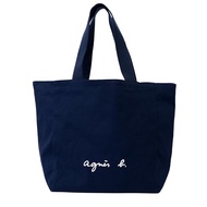 Agnes B. Voyage Cotton Tote Bag (Ivory)