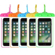 1ชิ้น เคสโทรศัพท์กันน้ำเรืองแสงในที่มืด เคสโทรศัพท์ทั่วไป กระเป๋ากันน้ำขนาดใหญ่ ใช้ได้กับ iPhone 12 