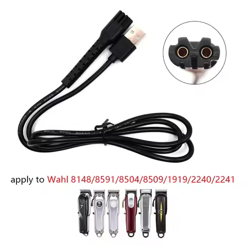 USB Charging Cable For Wahl 8148/8591/8504/8509/1919/2240/2241 Power Cord 1M Length Professional Hai