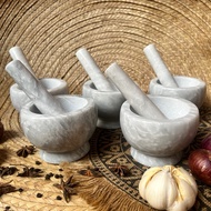 Mortar and pestle Marble 4" 100٪ Pure Marble