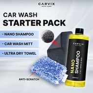 CARVIX | Car Wash Set Nano Car Shampoo Wash & Wax Car Wash Shampoo Car Wash Towel Sabun Cuci Kereta