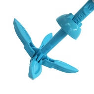 0.7kg Blue Carbon Steel Three Anchor Folding Anchor Set Rubber Boat Fishing Boat Submachine Boat Mar