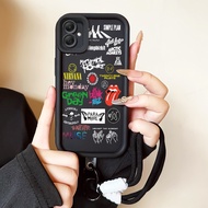 Case For Samsung Galaxy A05 M05 F05 A05s Trendy Brand Phone Three-Color Silicone Shockproof Strap Ph