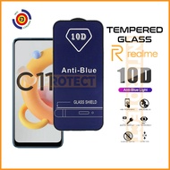 Tempered Glass Realme C11 4G C11 2021 4G Anti Blue Light 10D Full Glue Screen Protector