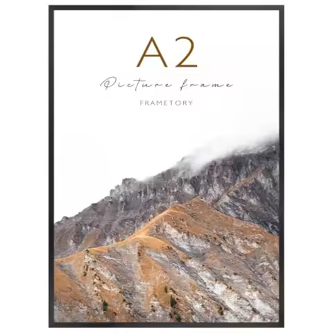 A2 Aluminum Poster Frame Acrylic Front Thin Metal Picture Frames for 16.5x23.4 Photo Horizontal/Vert
