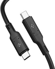 Spigen USB-C to USB-C Cable, Thunderbolt 4 Cable, 100W Charging 40Gbps Data Transfer 8K Video Type C for Thunderbolt 4 3 MacBook Pro iPad Galaxy S23, S22 Mac Mini M1 External SSD eGpu 2.6ft