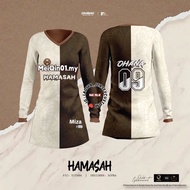 Baju Muslimah Jersey Muslimah Custom Name and Number OMBAK EXCLUSIVE HAMASAH Tshirt Woman Muslimah J