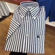 U.S.A Brooks Brothers Booker Brothers เสื้อเชิ้ตผู้ชายธุรกิจลำลอง Oxford ปั่นผ้าฝ้ายแขนสั้นที่ไม่ใช่