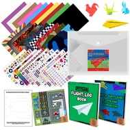 Paper Airplane Kit With 65 Sheets + Airplane Games & Activities - Paper Airplane Book for Kids 6-8 -