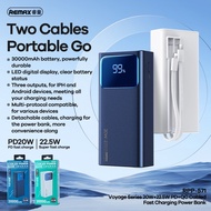 Remax Powerbank Original 30000mah Fast Charging Powerbank With Cable 22.5W Quick Charge Fast Power B