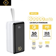 New 80000mAh Power Bank 22.5W QC+PD LED Fast Charging Powerbank RPP-291