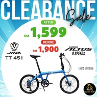 [MFB] 20" Java TT (Years 2022) 9 Speed Shimano Altus Hollow Crank Aluminium Folding Bike + FREE GIFT