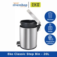 EKO Classic Step Bin EK 9625M - 20L Stainless Steel Pedal Bin/ Dustbin Rubbish Bin Trash Can Kitchen
