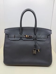 Hermes 愛馬仕 X刻 錫器灰銀扣 Birkin 35 togo皮BK35 鎖具齊全