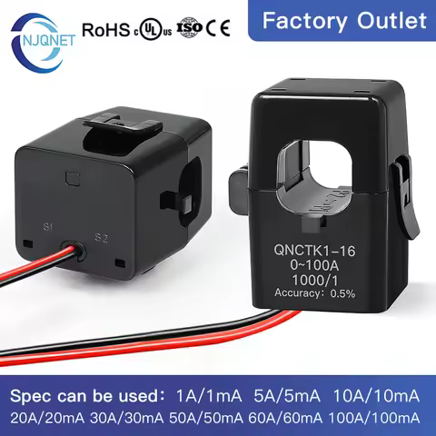 split core current transformer QNCTK1-16 1000/1 2000/1 3000/1 1:4000 1:5000 50A 50mA 100A 40mA 33.33