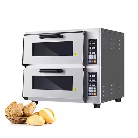 Bakery Machinery Professional Computer Digital Control Baking Oven 2-layer 2-tray Pizza