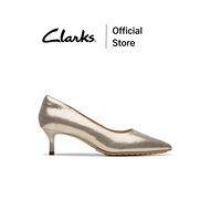 Clarks รุ่น ADELA COURT สี CHAMPAGNE INTEREST รองเท้าคัทชูผู้หญิง รองเท้าส้นสูงหนังแท้ คุณภาพดี ใส่ส
