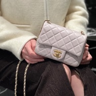 平台最低售✨CHANEL 香芋紫 金球方胖子 晶片款99新閑置品