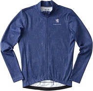 Kapel Mule Cycling Long Sleeve Jersey, 50°F to 59°F (10°C to 15°C), Warm Jersey, Fade Herringbone