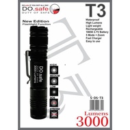 RECHARGEABLE TORCHLIGHT LED 3000 LUMENS