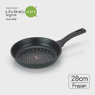 【LiViNG ART】韓國IH鑽石不沾鍋平煎鍋 28cm-電磁爐適用