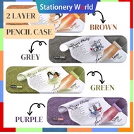 Pencil Case Cute Cartoon 2 Layer B-151 | Kotak Pencel | Barang Sekolah Cute - Ready Stock