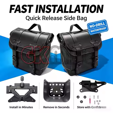 Fit For Honda CGX 150 CGX150 Motorcycle Modified Side Boxes Quick-release Waterproof Leather Pannier
