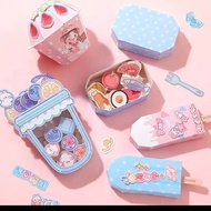 Handmade Materials Package Cuties Stickers Food Play Handmade Material for DIY Crafting