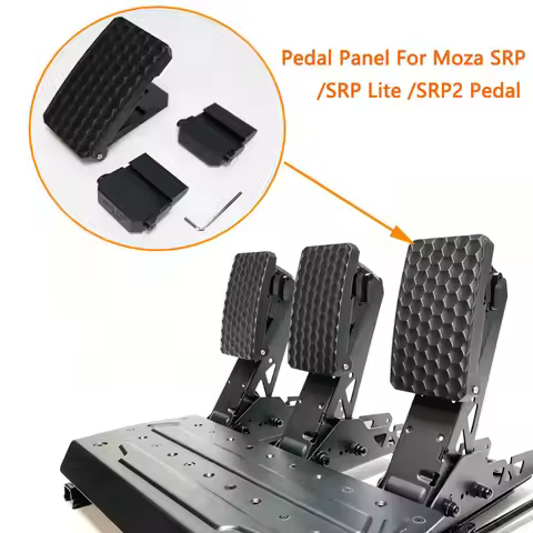 3D Printed Game Pedals Throttle Brake Clutch Adjustable Pedal Panel With Angle Module For Moza SRP/S