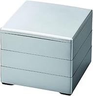 J-kitchens Heavy Box, Made in Japan, 3 Tiers, 6.5 Inches, Color, Silver, 7.7 x 7.7 x 6.5 inches (19.