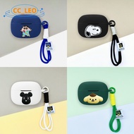 For EarFun Air2 NC Case Cartoon Snoopy Lanyard Pendant Cute Silicone Soft Case EarFun Air2 NC Shockp