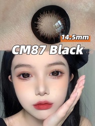 Mrs.H Big Eyes Ống kính màu xám đen Power (0~-8.00) Natural Lens Color Eyes Kính áp tròng mềm với Po