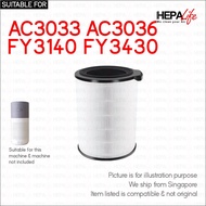 Philips AC3033 AC3036 AC3055 AC3058 FY3140 FY3430 Compatible Replacement Hepa Carbon Filter - Hepali