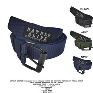 Hatred Alive Men's Distro Thick Belt Buckle Head Needle Model Korean Fashion Color Navybiru