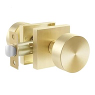 Heavy Duty Door Knobs Gold Interior Door Knobs Square for Bedroom & Bathroom