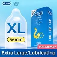 [Privacy Shipping] Natural Rubber Latex XL 56mm Durex Condoms for Men Comfort Condom Extra Large for Greater Comfort Safe Contraception Extra Lubricated