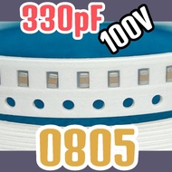 10pcs Ceramic Capacitors SMD 0805 2012 100V 330 pF 330pF 100v 0.33nF 0.33 nF 0.33nF 0.33 nF 100v