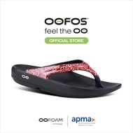 OOFOS Oolala Limited Red Bandana รองเท้าเพื่อการฟื้นฟู