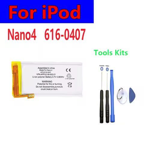 616-0407 Replacement Battery For Apple ipod Nano 4 A1850 4G 4th Generation MP3 +free tools