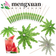 MENGXUAN Cocktail Skewer Cocktail Party Snacks Eco-friendly Coconut Palm Tree Tropical Paper Umbrell
