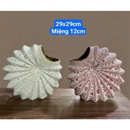 Scallop flower vase 29x29cm, mouth 12cm