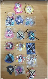 Bang dream keychains &amp; Rubber charm