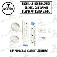 INDOKERAN - Engsel Pintu 45 Inch Grendel Pintu Tarikan Pintu Plastik PVC Kamar Mandi - High Quality