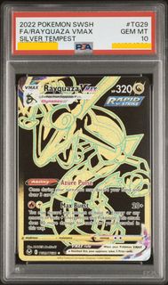 [PSA10] 2022 POKEMON SWORD & SHIELD SILVER TEMPEST TG29 FULL ART 烈空座 RAYQUAZA VMAX 美版 ENG 寶可夢 卡牌 PTC