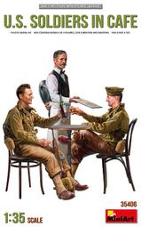 MiniArt 1/35 35406 喝咖啡休息中的二戰美軍士兵 (3人型 含桌椅及配件)
