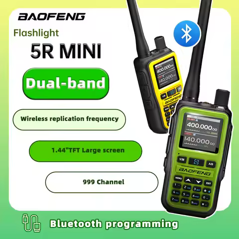 1/2/4PcS UV-5Rmini Baofeng Walkie Talkie VOX FM Frequency Hopping Type-C Jack Multiple Colors Dual P