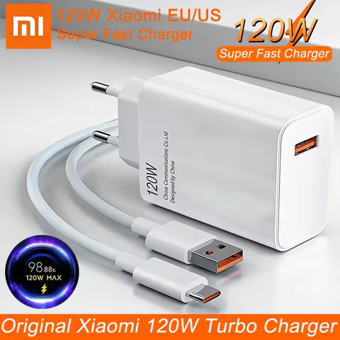 120W Original Xiaomi Charger EU US Hypercharge Fast Charging Travel Adapter for Mi 17 Ultra 15T 14T 