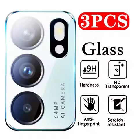 3pcs Screen Camera Protector Tempered Glass for OPPO Reno 6 Pro + 5G Protective Lens for Oppo Reno6 