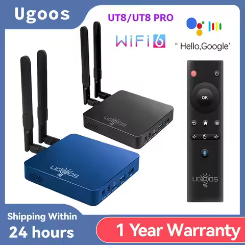 UGOOS UT8 PRO TV BOX Android 11.0 DDR4 8GB RAM 64GB ROM RK3568 WiFi6 Media Player BT Voice Remote UT